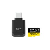 Silicon Power Inspire V30 128GB microSDXC -kortti (USB-C -adapterilla)