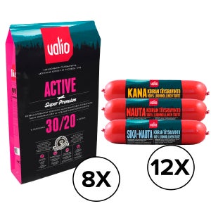 Valio Active 8 X 15 kg + Valio liha-ateria 12x800g